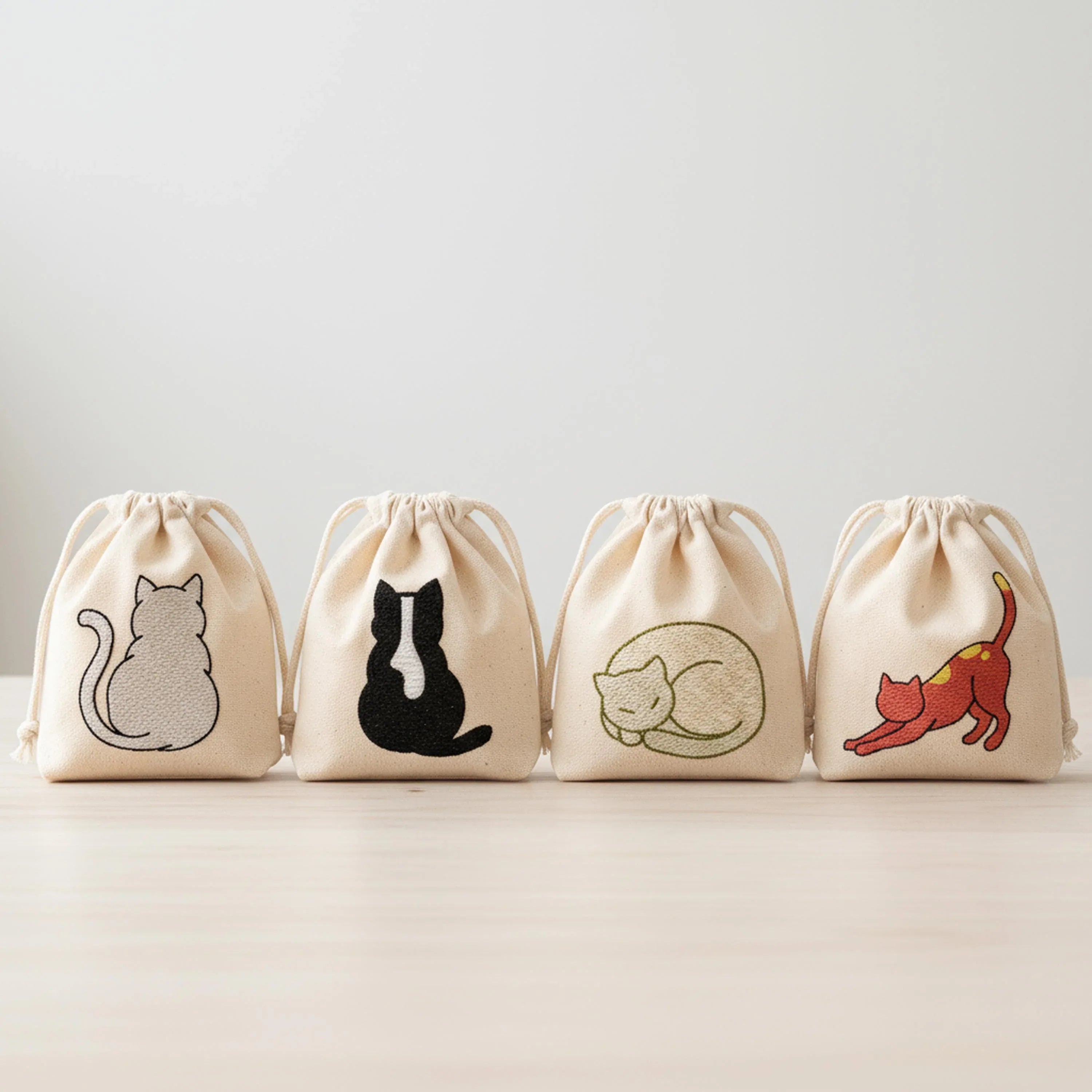 Mini Cat Embroidery Design Set, Kitten Machine Embroidery (Digital File) - ReadTee