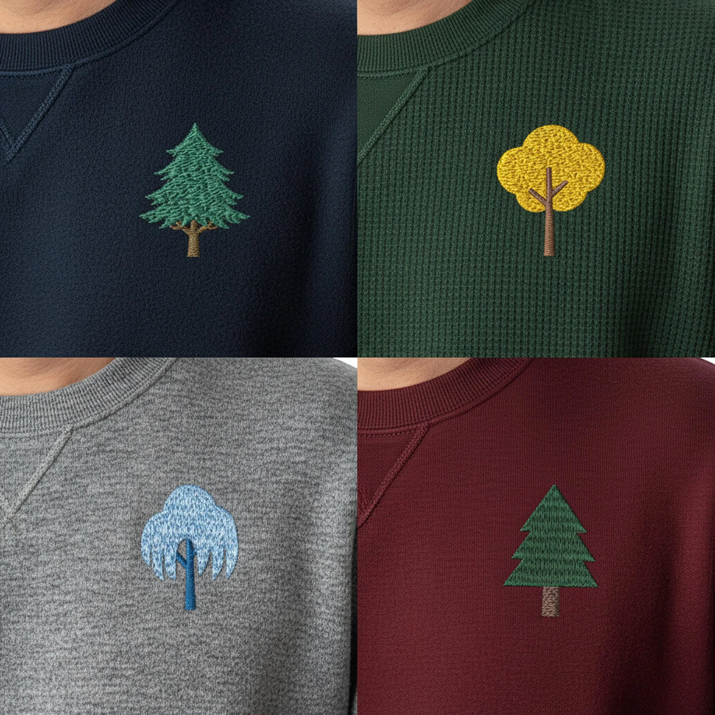 Mini Tree Embroidery Design Set, Forest Nature Pattern (pes, dst, exp, jef) - ReadTee