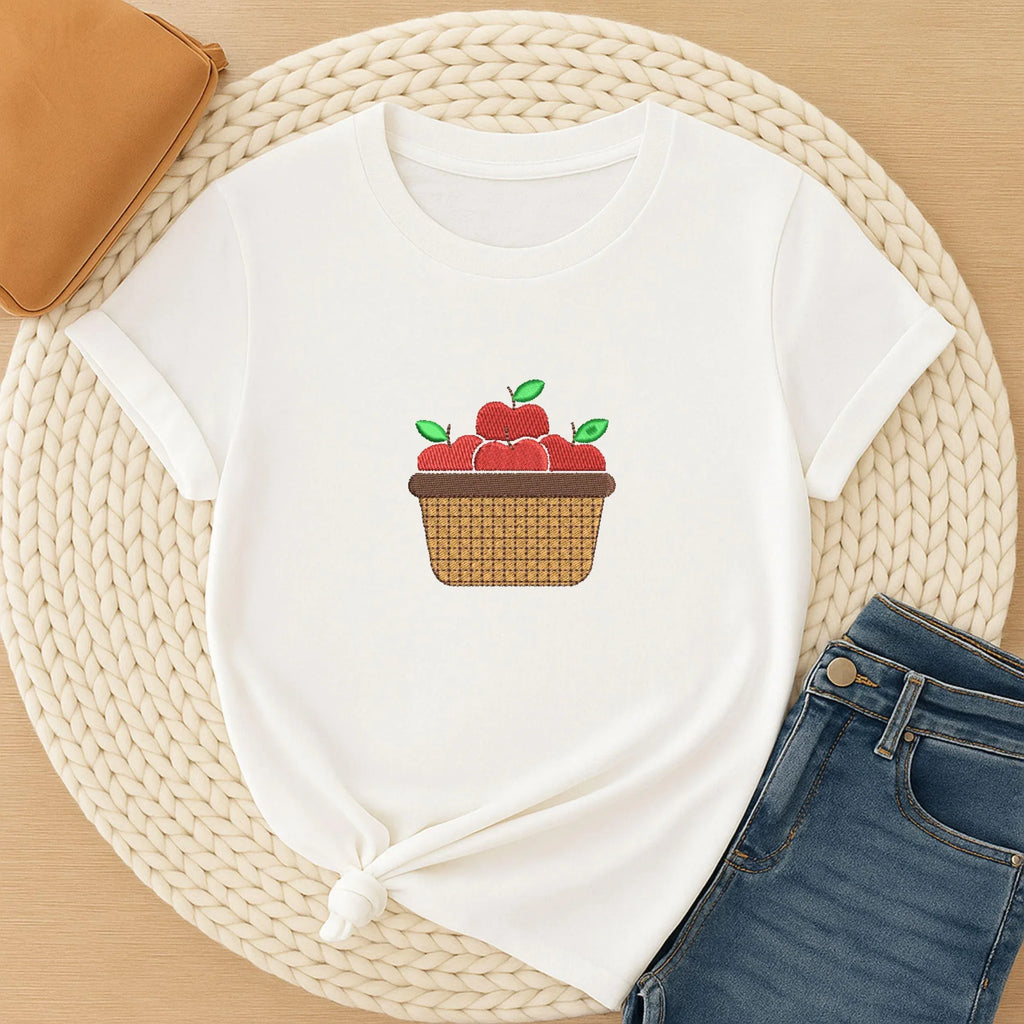 Mini Apple Basket Machine Embroidery Design – Fall Harvest (3 Sizes) (Instant Download) - ReadTee