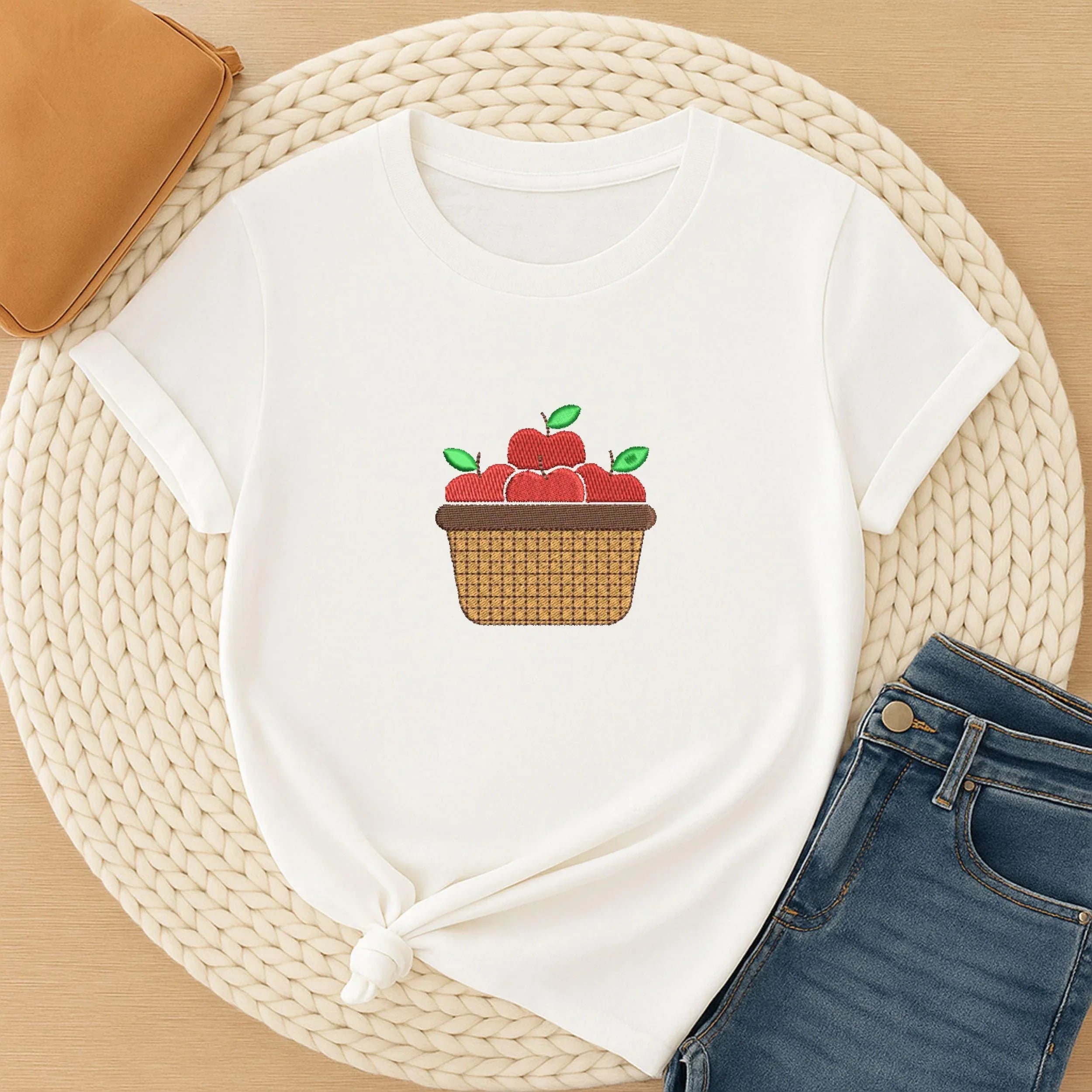 Mini Apple Basket Machine Embroidery Design – Fall Harvest (3 Sizes) (Instant Download) - ReadTee