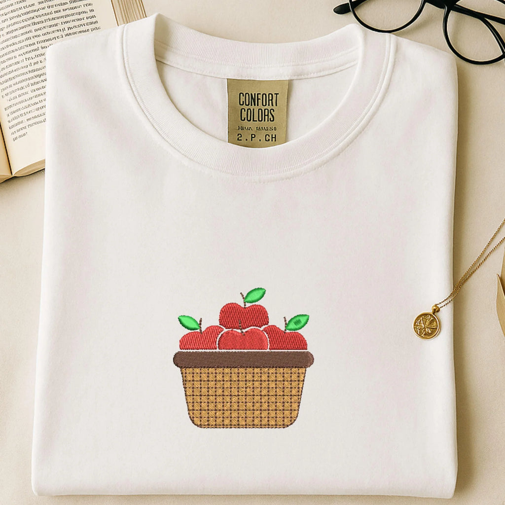 Mini Apple Basket Machine Embroidery Design – Fall Harvest (3 Sizes) (Instant Download) - ReadTee
