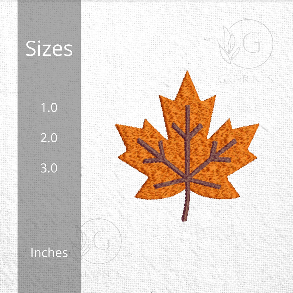 Mini Maple Leaf Machine Embroidery Design – Fall Colors (Instant Download) - ReadTee