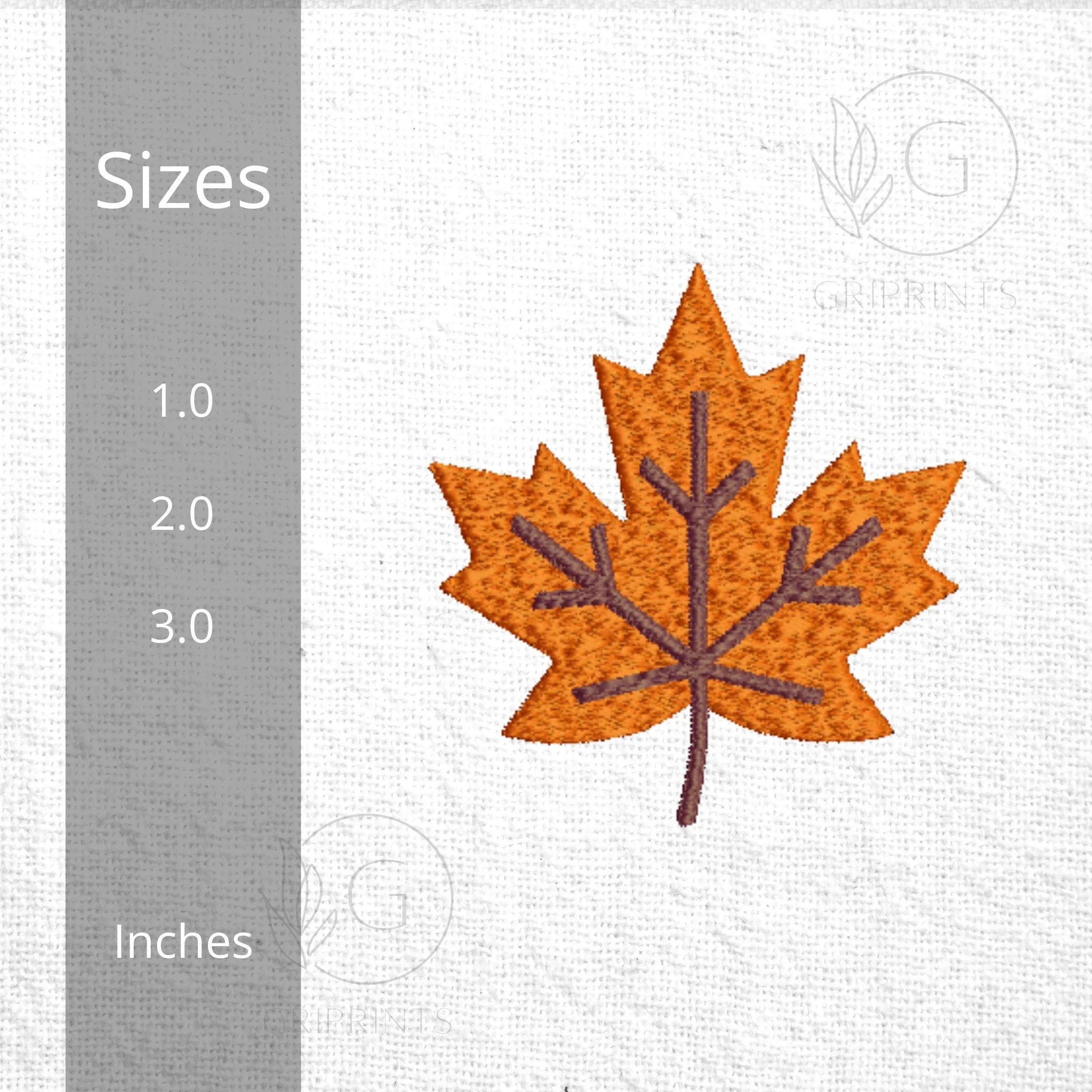 Mini Maple Leaf Machine Embroidery Design – Fall Colors (Instant Download) - ReadTee