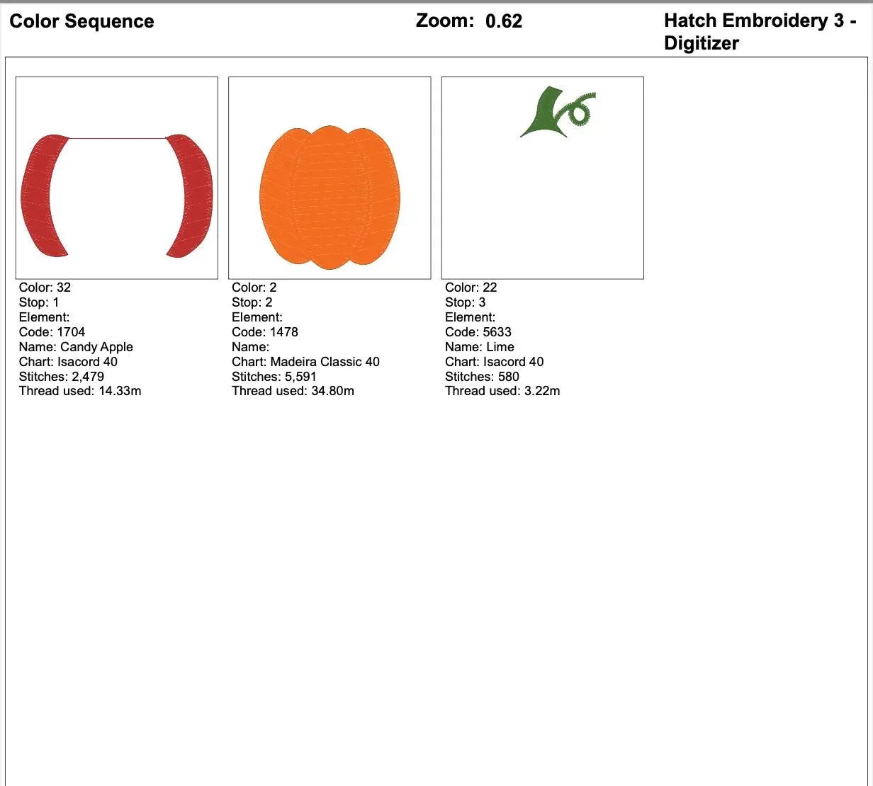 Mini Pumpkin Machine Embroidery Design - 3 Sizes - Fall, Halloween PES, DST, JEF - Instant Download - ReadTee