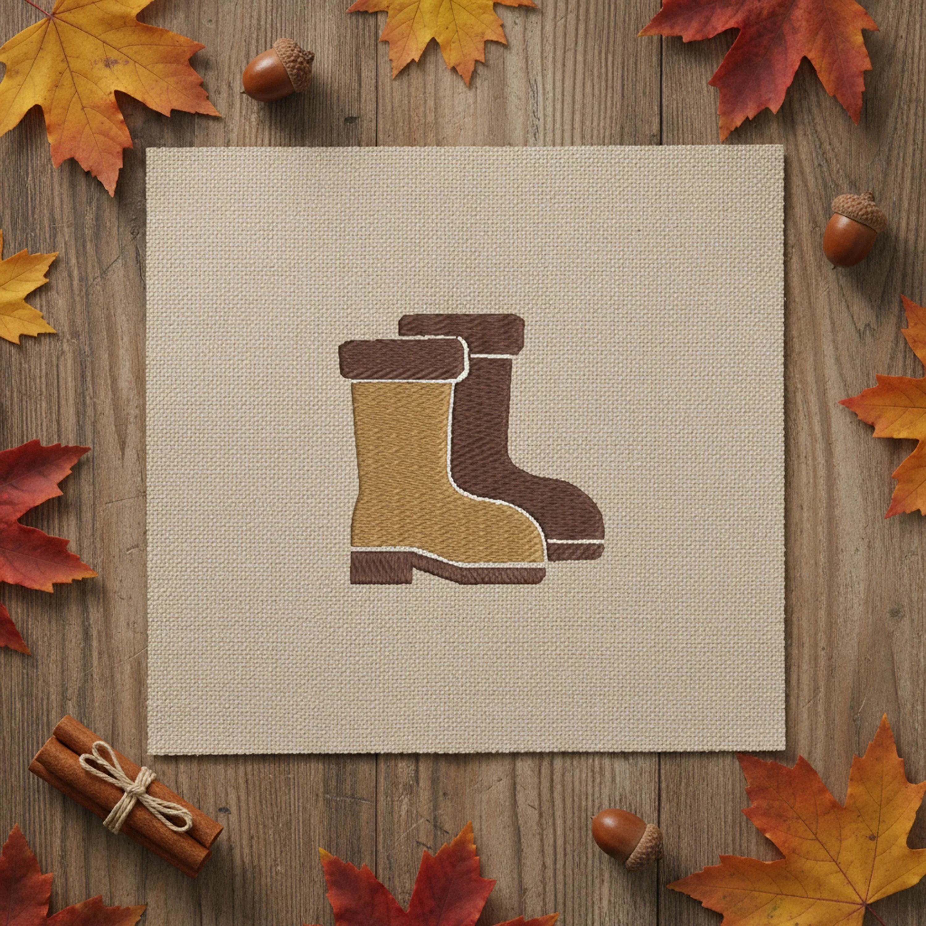 Mini Rain Boots Machine Embroidery Design – Fall Farm Garden (Instant Download) - ReadTee