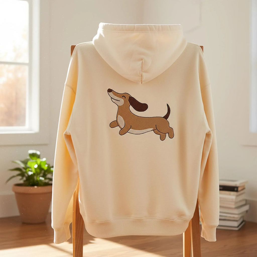Playful Dachshund Machine Embroidery Design, 7 Sizes (Instant Download) - ReadTee