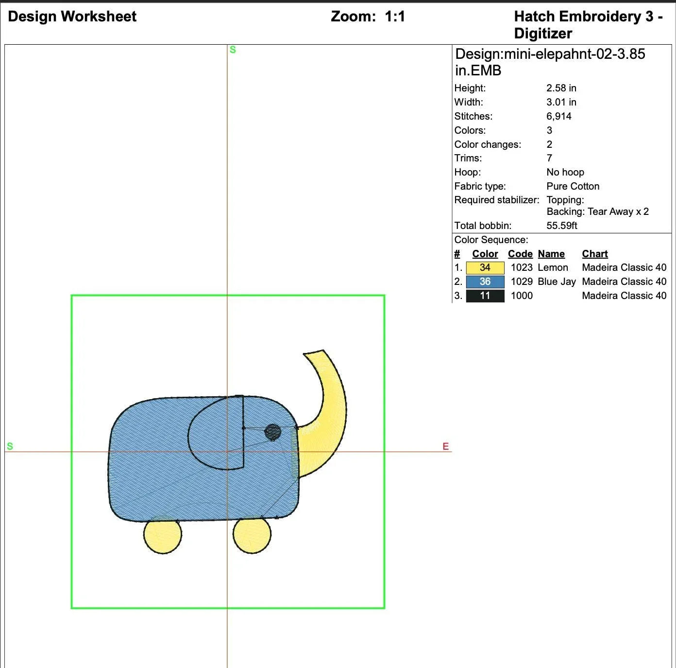 Mini Elephant Embroidery Design, Toy on Wheels (PES File) - ReadTee