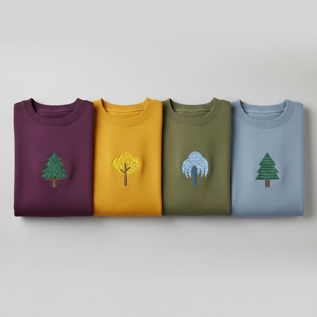 Mini Tree Embroidery Design Set, Forest Nature Pattern (pes, dst, exp, jef) - ReadTee