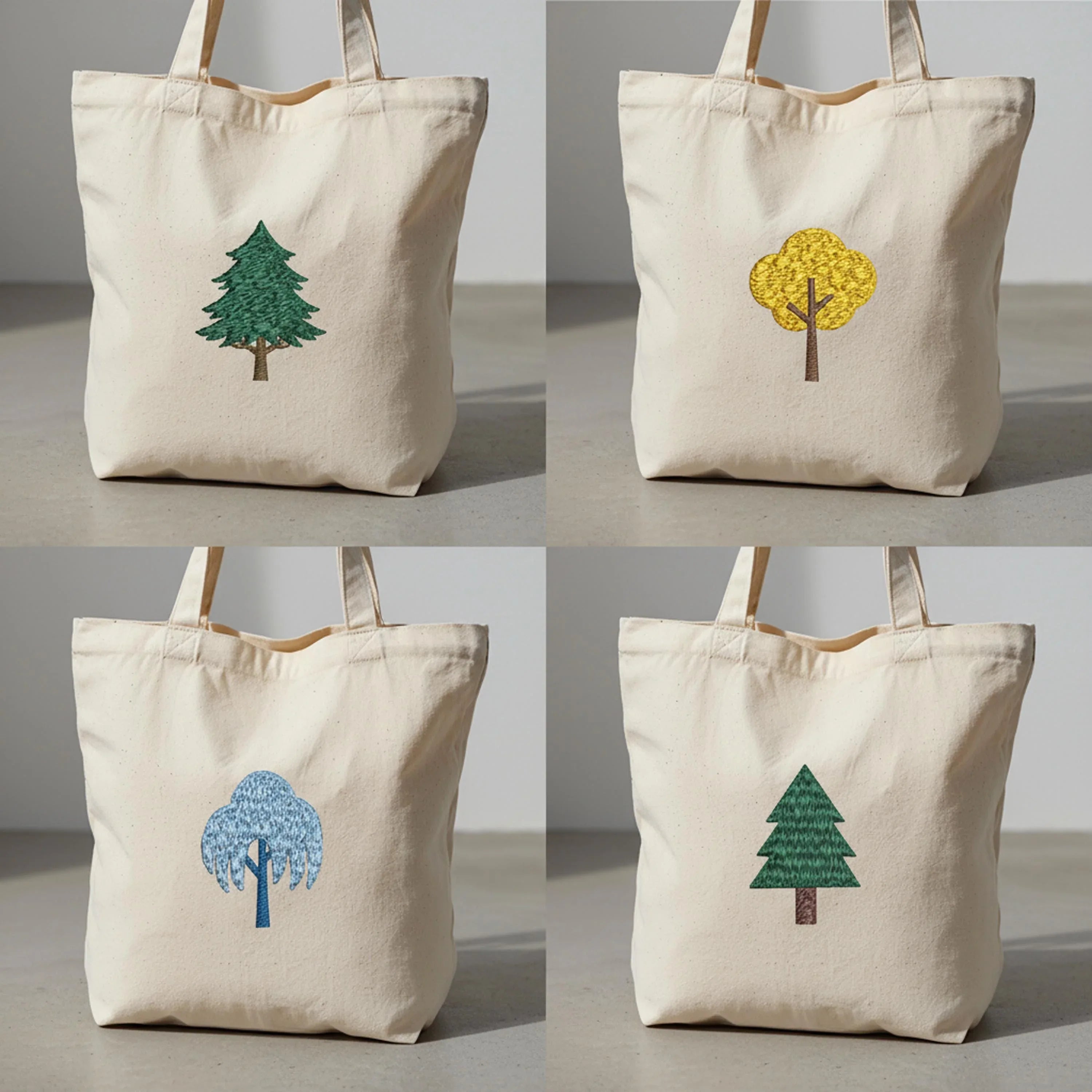 Mini Tree Embroidery Design Set, Forest Nature Pattern (pes, dst, exp, jef) - ReadTee