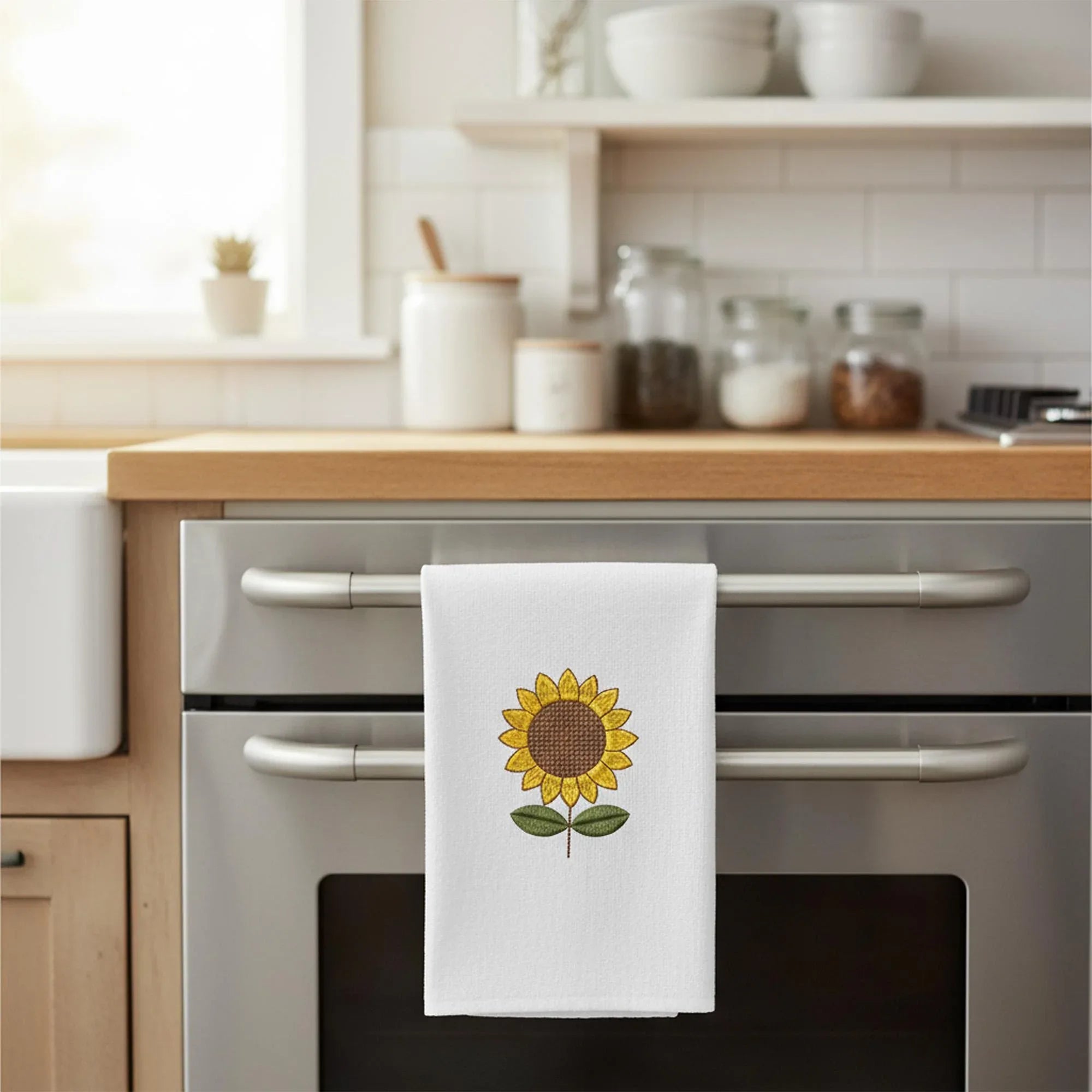 Mini Sunflower Machine Embroidery Design, Realistic Flower (Instant Download) - ReadTee