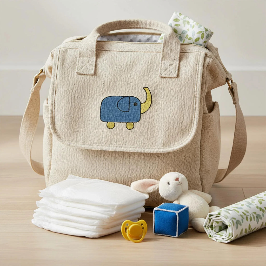 Mini Elephant Embroidery Design, Toy on Wheels (PES File) - ReadTee