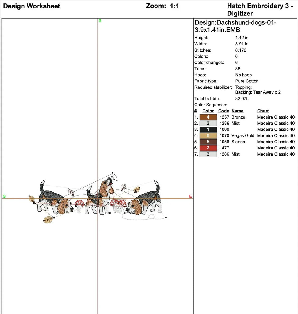 Baying Beagle Dog Embroidery Design | Machine Files, Hunting Dog PES DST File, 5 Sizes - ReadTee