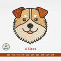 Australian Shepherd Embroidery Design, 4 Sizes Machine Embroidery File, Aussie Dog Head Pattern, Instant Download PES DST JEF, Sheltie Art - ReadTee