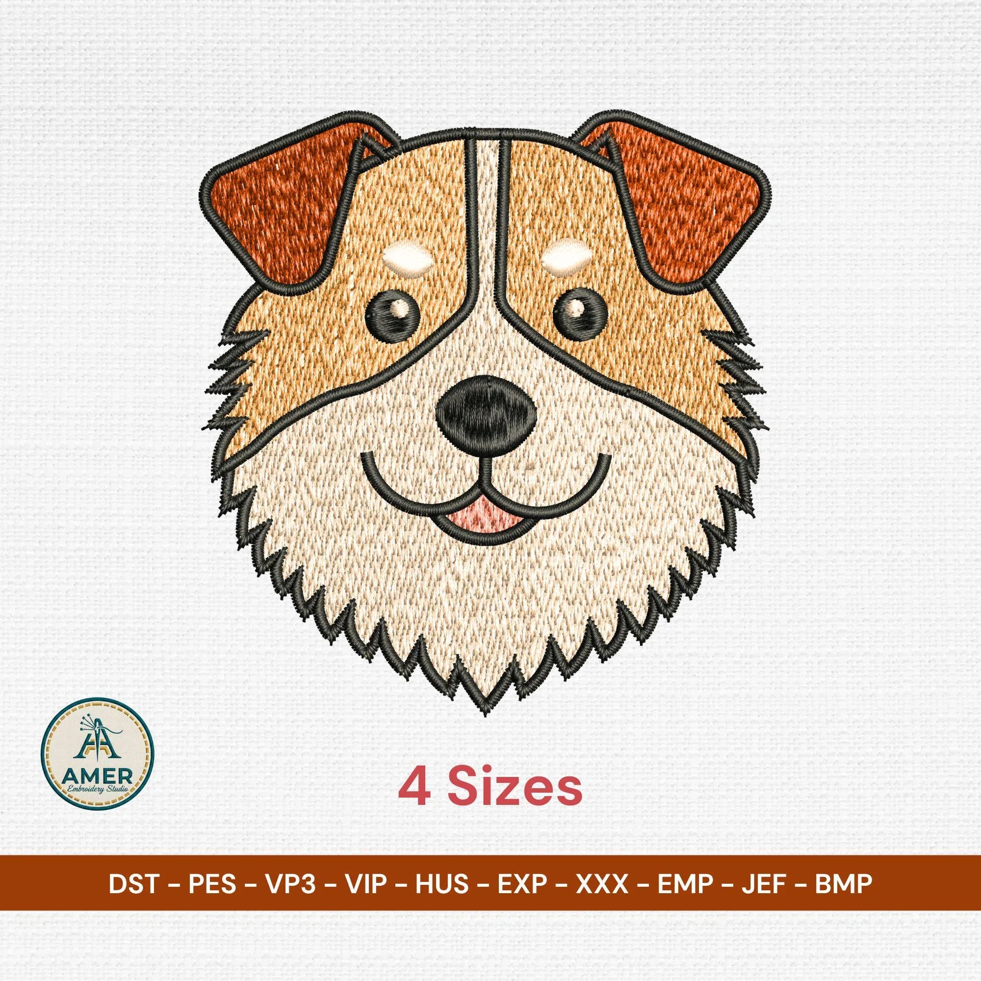 Australian Shepherd Embroidery Design, 4 Sizes Machine Embroidery File, Aussie Dog Head Pattern, Instant Download PES DST JEF, Sheltie Art - ReadTee
