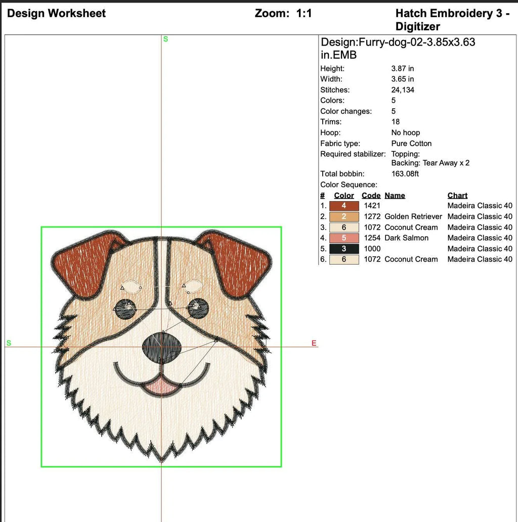 Australian Shepherd Embroidery Design, 4 Sizes Machine Embroidery File, Aussie Dog Head Pattern, Instant Download PES DST JEF, Sheltie Art - ReadTee