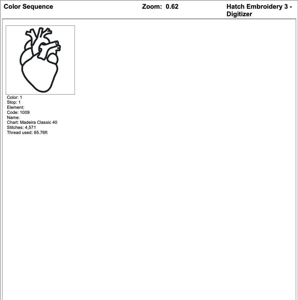 Anatomical Heart Line Art Embroidery, Medical Outline Design, Mini Machine Embroidery File, 3 Sizes, Instant Download PES DST JEF - ReadTee