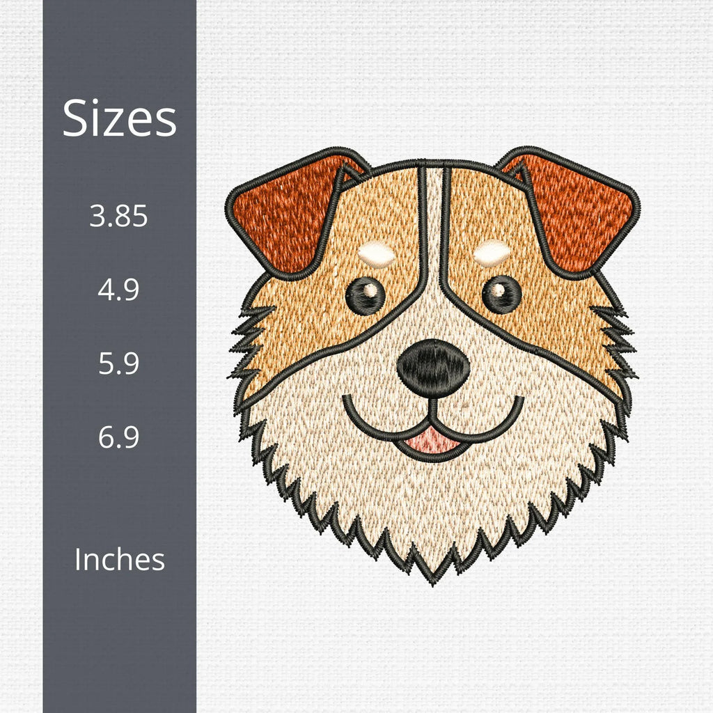 Australian Shepherd Embroidery Design, 4 Sizes Machine Embroidery File, Aussie Dog Head Pattern, Instant Download PES DST JEF, Sheltie Art - ReadTee