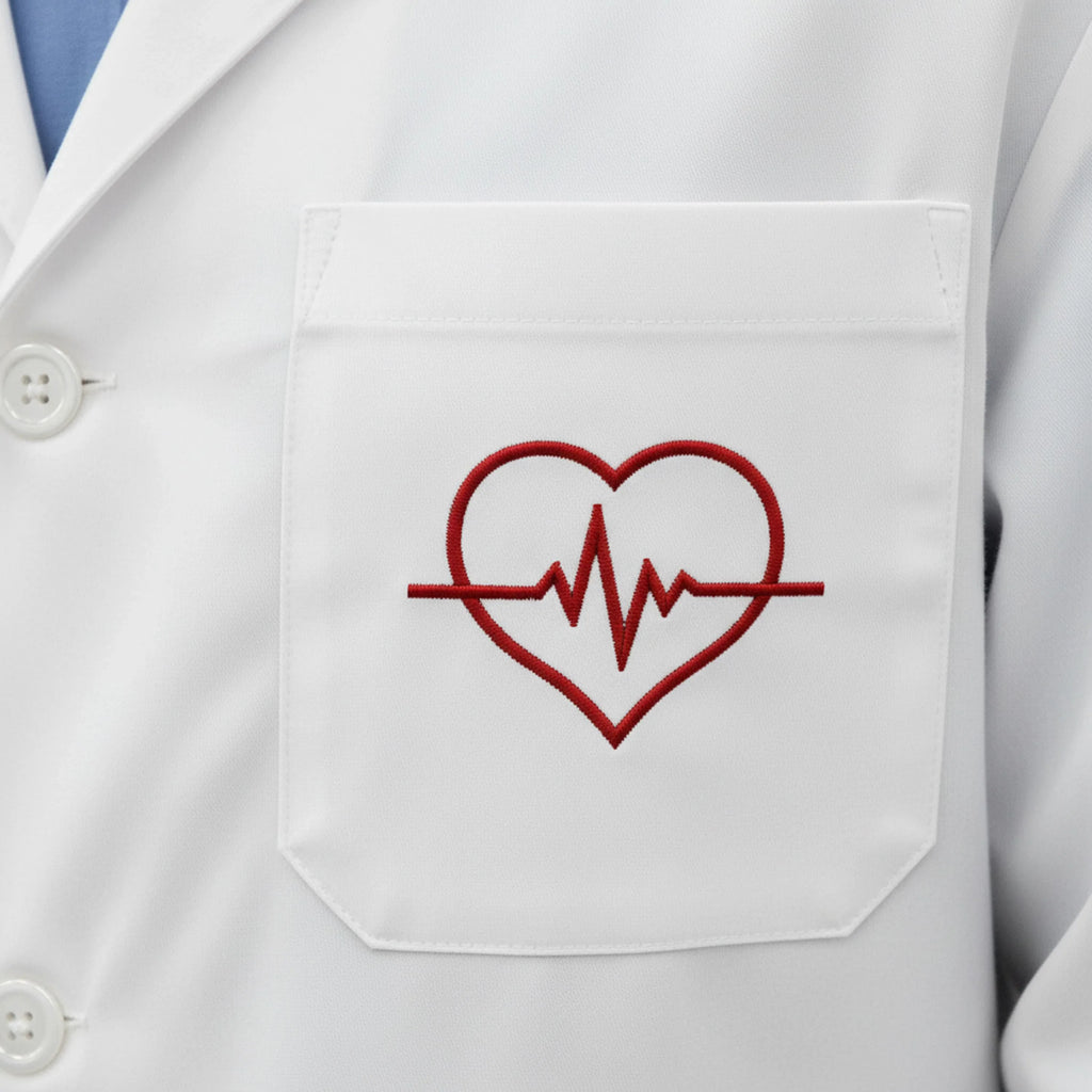 Heartbeat Heart Outline Embroidery, EKG Love Line Mini Design, Nurse Machine Embroidery File, 3 Sizes, Instant Download PES DST Jef - ReadTee