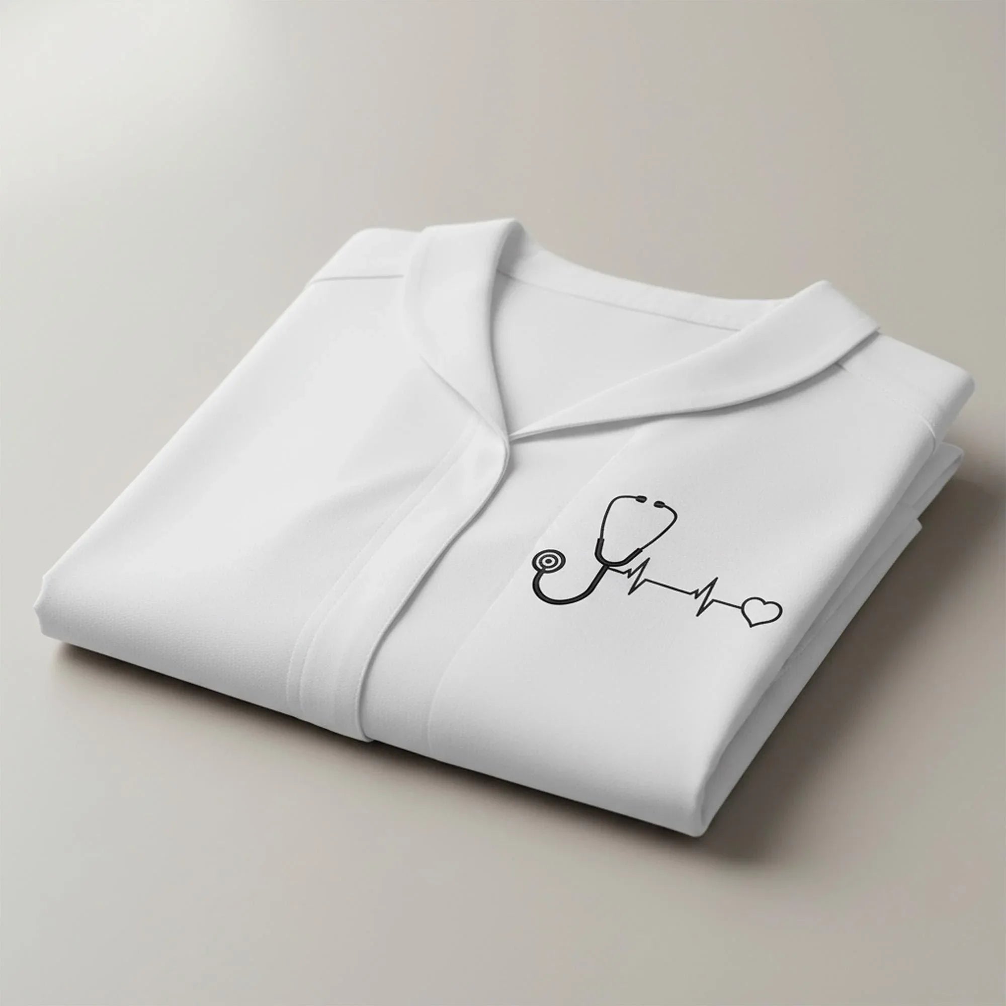 Stethoscope Heartbeat Line Embroidery, Nurse EKG Love Design, Mini Machine Embroidery File, 3 Sizes, Instant Download PES DST Jef - ReadTee