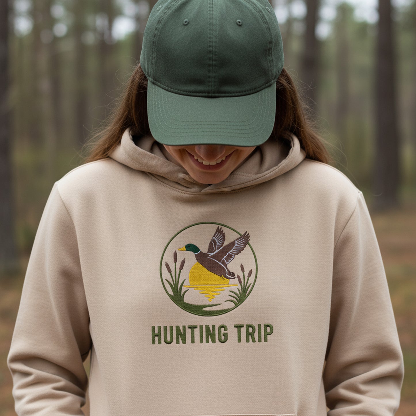 Mallard Duck Embroidery Design, Flying Duck Machine Embroidery File