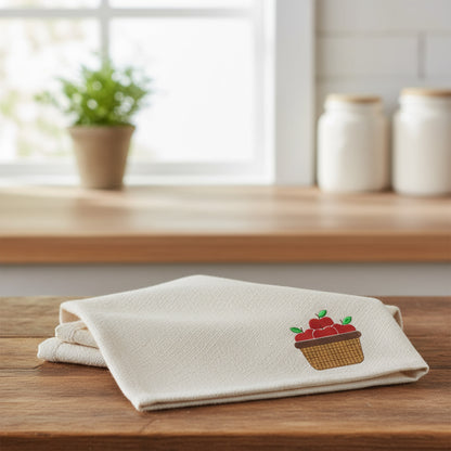 Mini Apple Basket Machine Embroidery Design | 3 Sizes | Fall Autumn Harvest - PES, JEF, DST - Instant Download