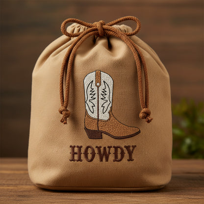 Cowboy Boot Embroidery Design | Western Boot Stitch File